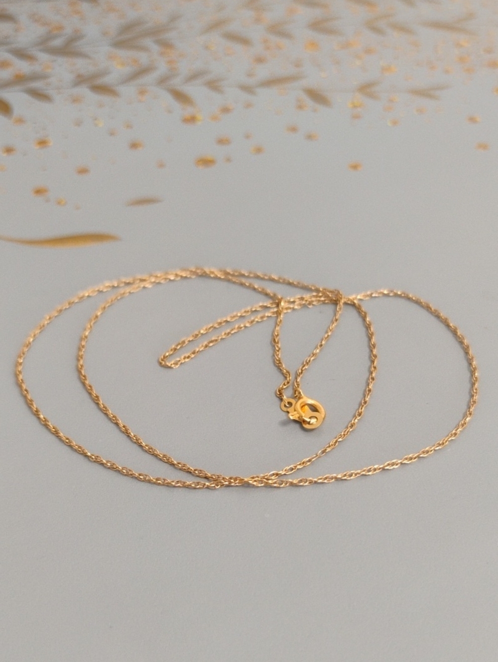 Rope Chain 14 K Gold Necklace - Picture 10 of 11